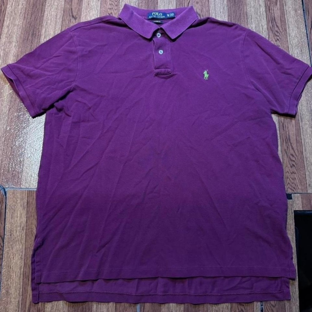 Polo Ralph Lauren Burgundy Red Classic Fit Dress Polo Shirt XL